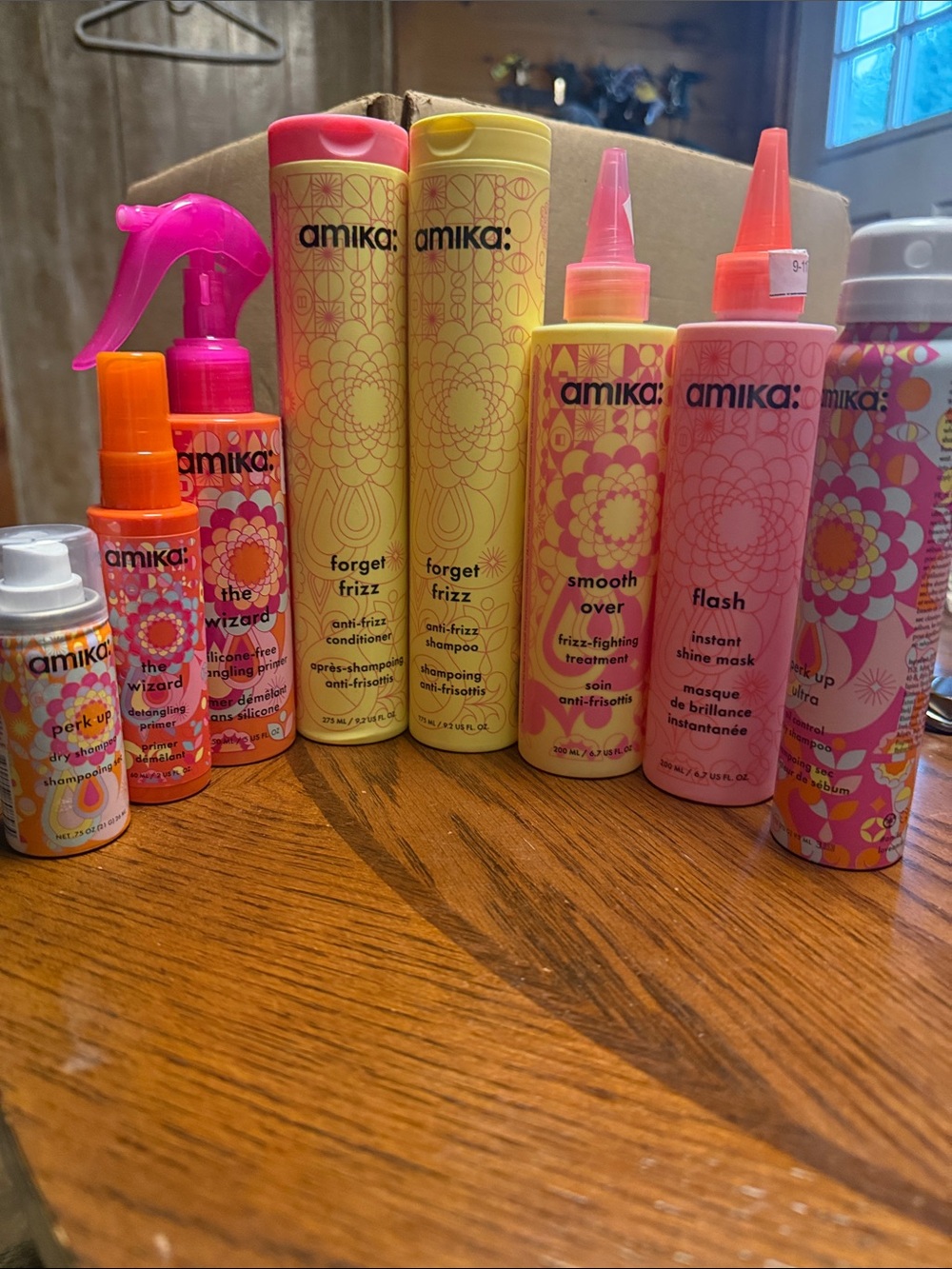 amika Hair Care Set in Yellow & Pink